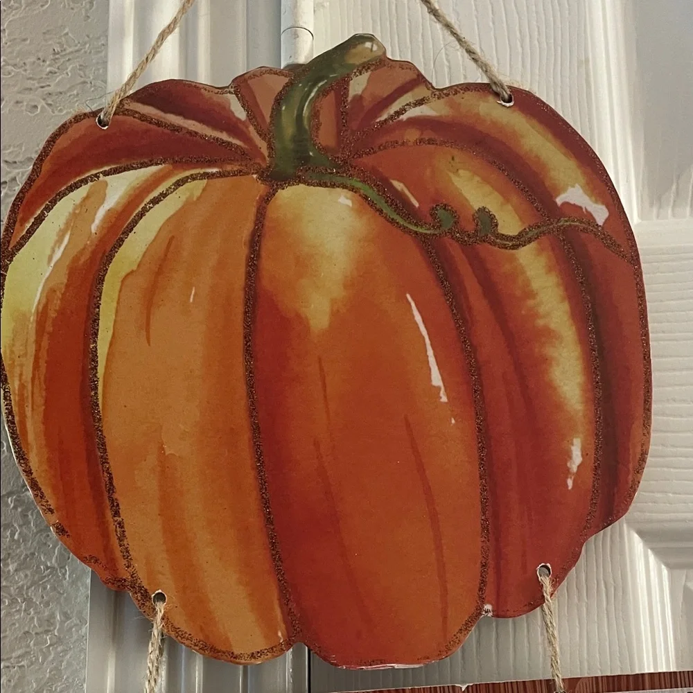 Orange Pumpkin Harvest Wall Decor